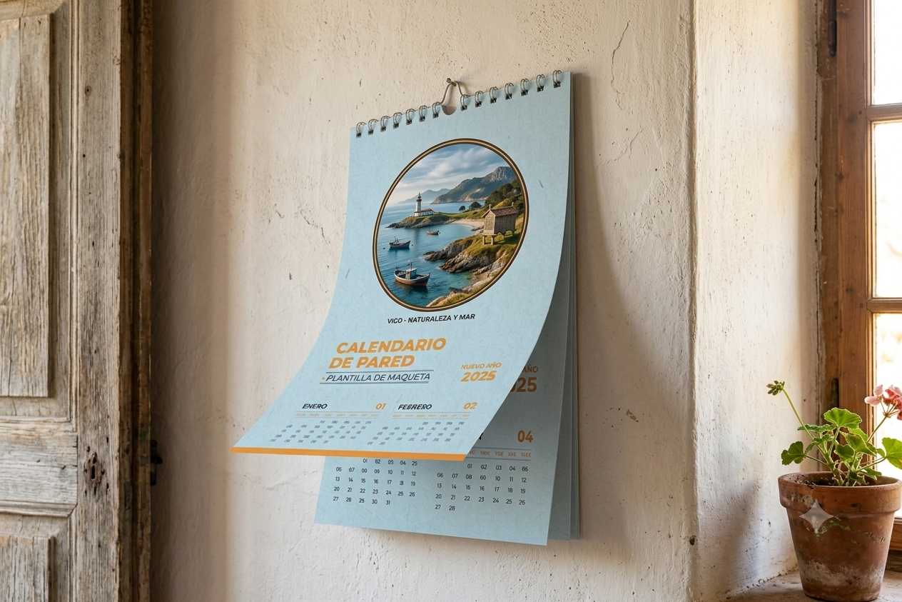 Calendario pared año 2027