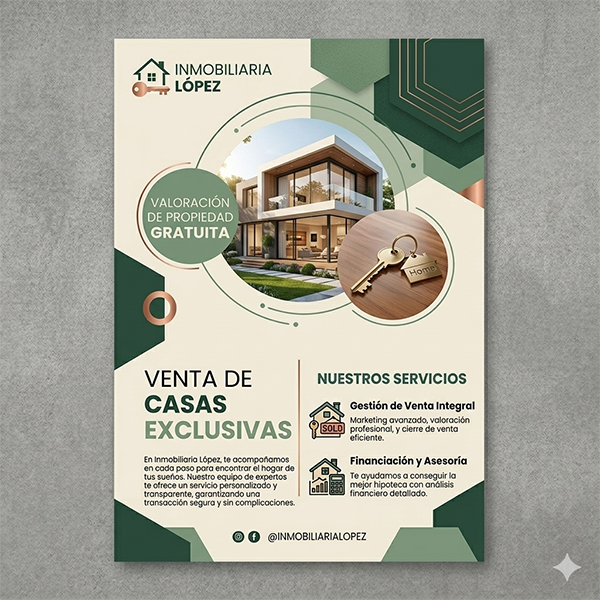 Ejemplo de flyer inmobiliario